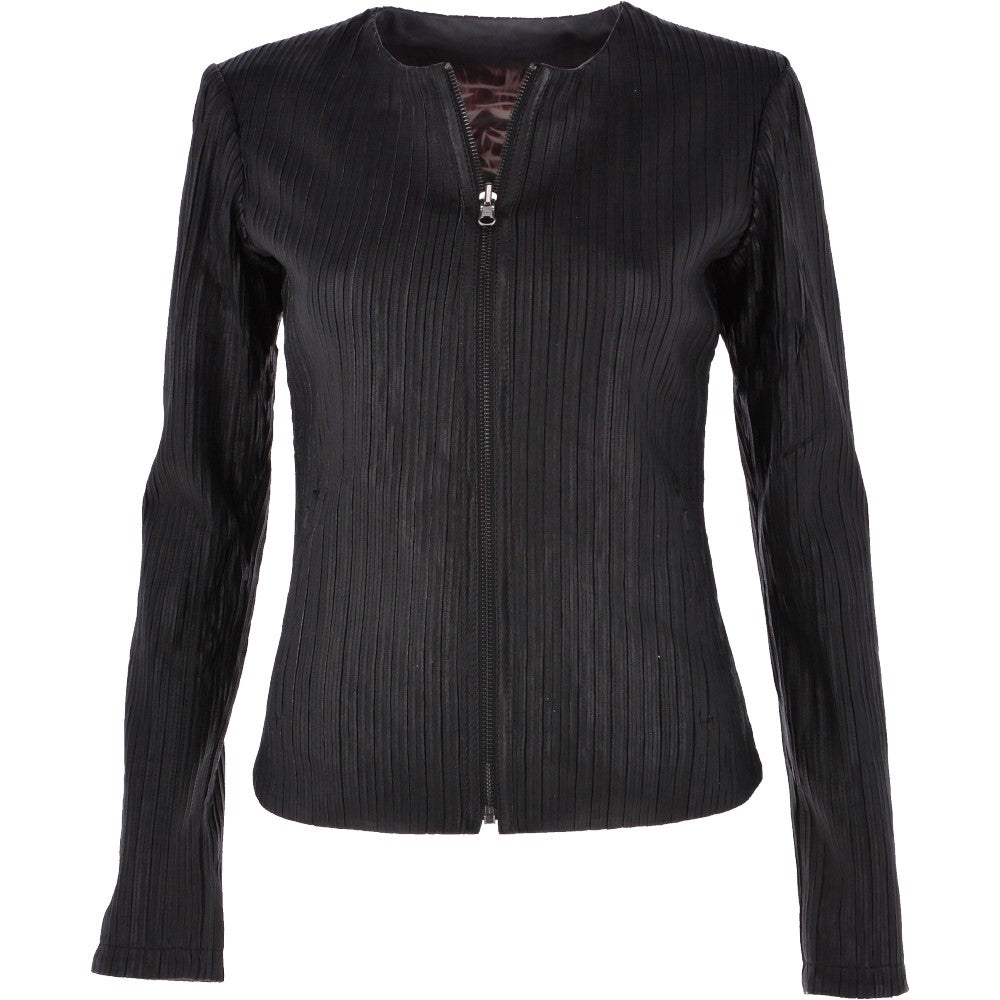 2 in 1  Reversible  Leather Jacket Black: 50556