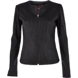 2 in 1  Reversible  Leather Jacket Black: 50556