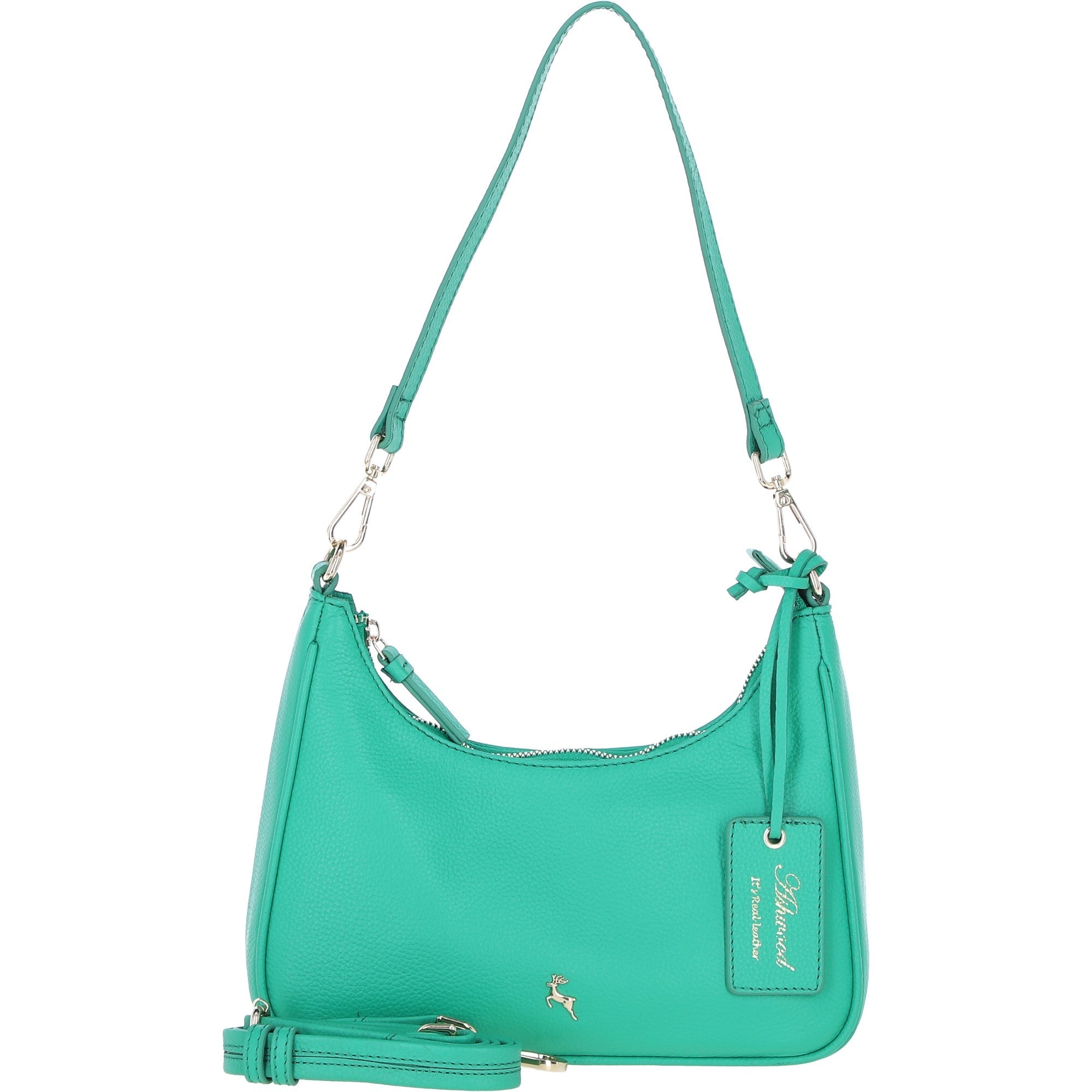 Ashwood Leather Ladies Shoulder X Crossbody Bag Green: 64397