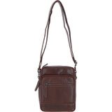 Ashwood Leather Men's Zip Crossbody Bag Chestnut: S-62