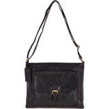 Ashwood Womens Vintage Medium Leather Shoulder Bag Black: G23