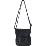 Luxury Small Leather Flight Bag Black: D-90
