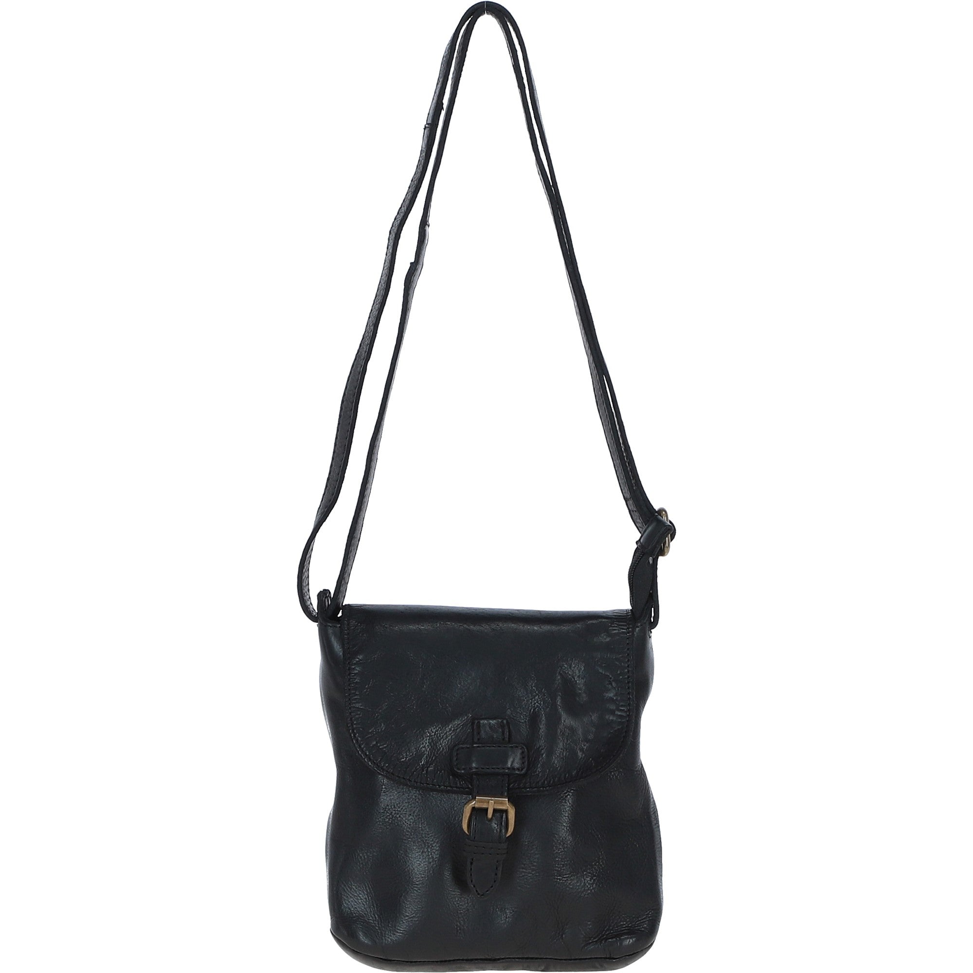 Luxury Small Leather Flight Bag Black: D-90