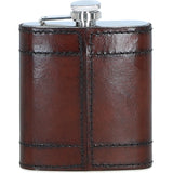 Ashwood Premium Leather Portable Whiskey Flask Chestnut: LF-110