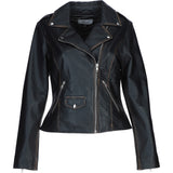 Exquisite Ashwood Leather Ladies Biker Jacket Black Ruboff: AWL-1881