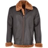 Soft Sheepskin Pilot Jacket Brown/ Dark Ginger: KE B3