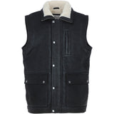 Ashwood Men's Leather Waistcoat Black Snuff: LUCK