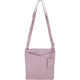 Ashwood Curve  Zip Top Leather Cross Body Bag Wood Rose: 64640/curve