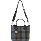 Versatile Ashwood Leather & Harris Tweed® Cloth Shoulder Bag Brown/Mcload: TW-22-01-BM