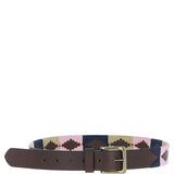 Ashwood Leather Multicolored Handmade Belt Beige: POF-17