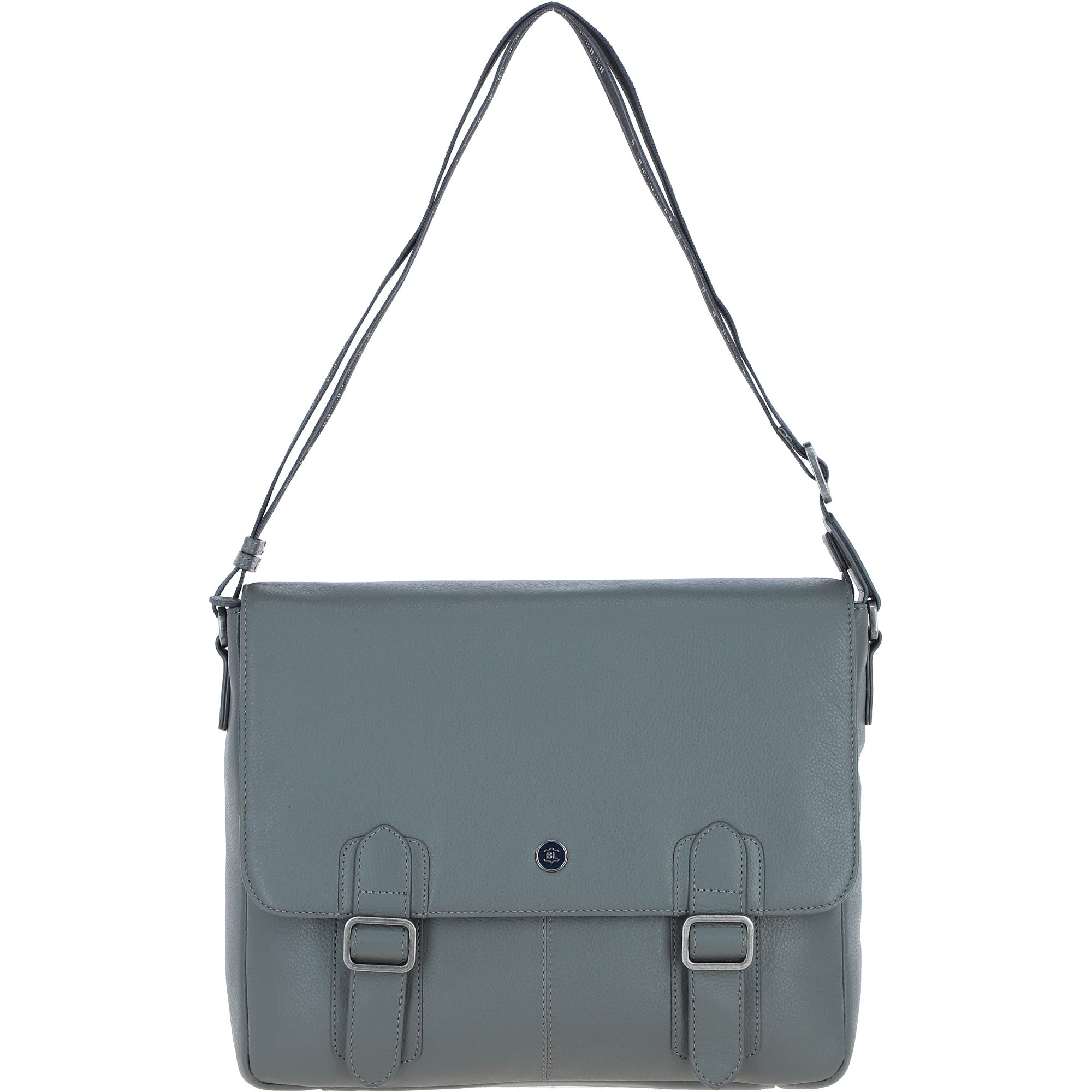 Brampton Leather Men's Emissary Messenger Bag Grey: 64403