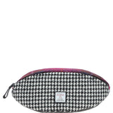 Ashwood Leather & Harris Tweed® Cloth Rugby Washbag Black/Mix: TW-82-23-BM