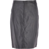 Women's Leather Pencil Skirt  Black : V2 Knee