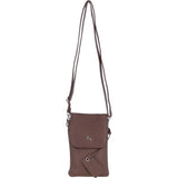 Ashwood Leather Smartphone Crossbody Bag Cognac: York