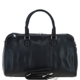 Luxury Leather Duffle Bag with Detachable Strap Black: pl-47