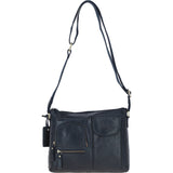 Exquisite Ashwood Leather Cross Body Bag for Women Navy: G-17
