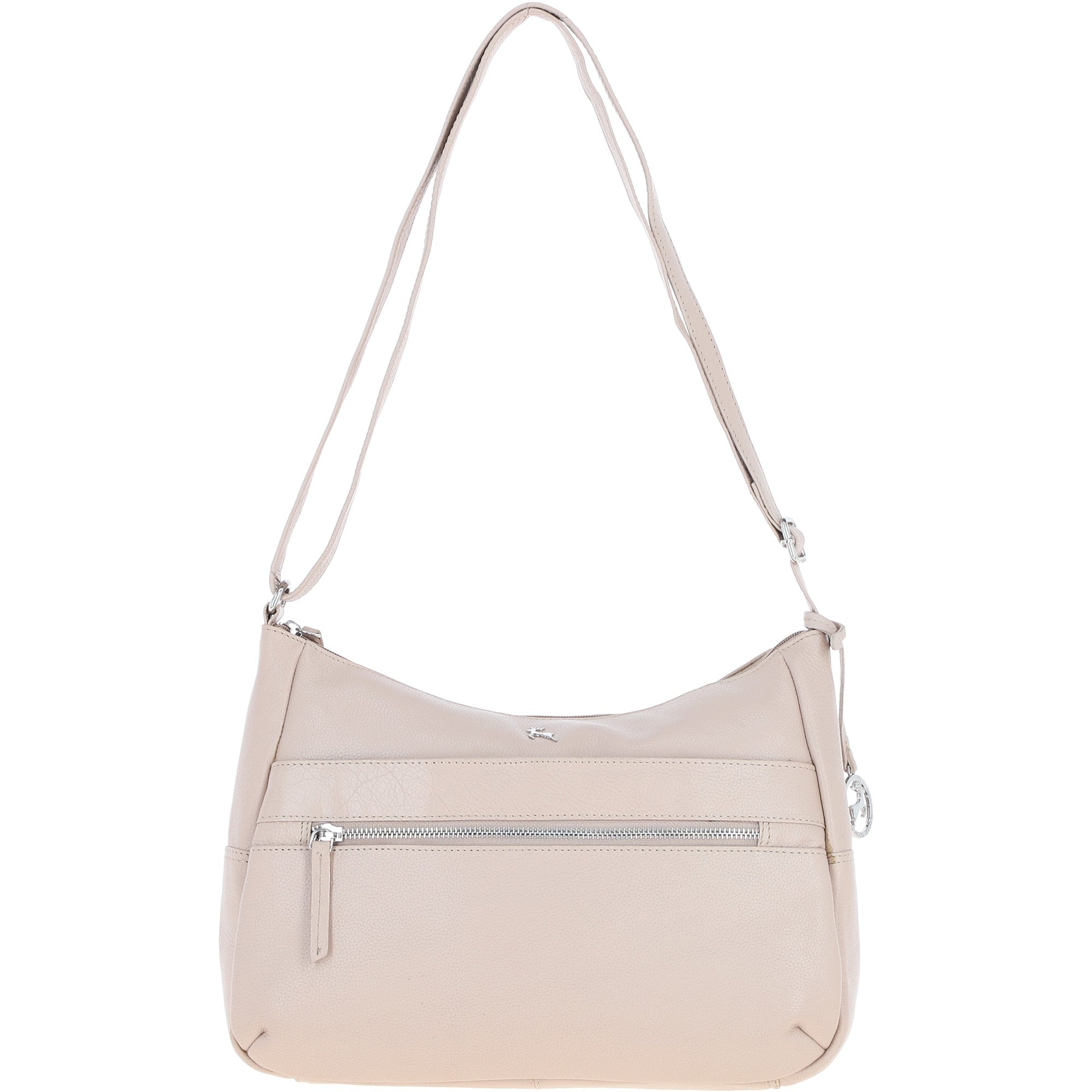 Leather Shoulder Bag with Zip & Magnetic Pocket Mushroom: Meath