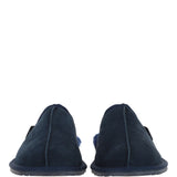 Fenland Classic Mens Suede Sheepskin Slippers Navy/navy