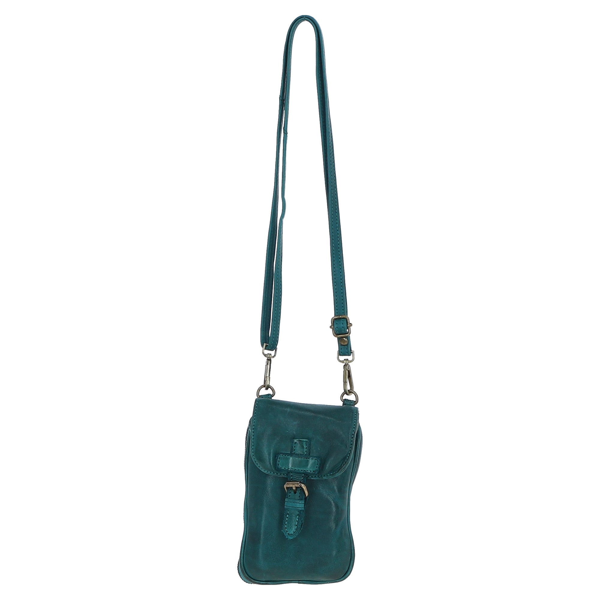 Ashwood Leather Crossbody Smart Phone Bag Teal: D-99