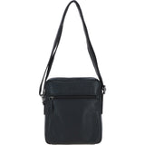 Real Leather Messenger Bag Black: LISBON