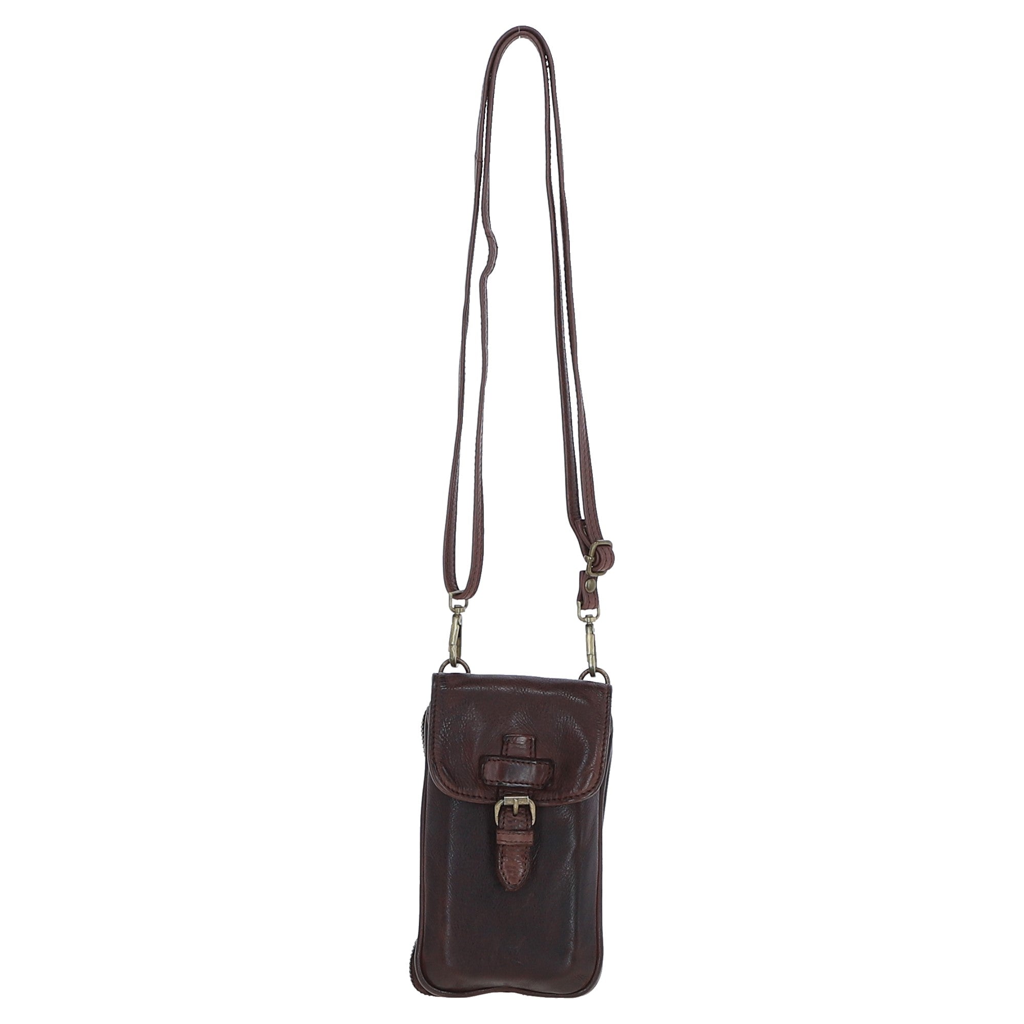 Ashwood Leather Crossbody Smart Phone Bag Brandy: D-99