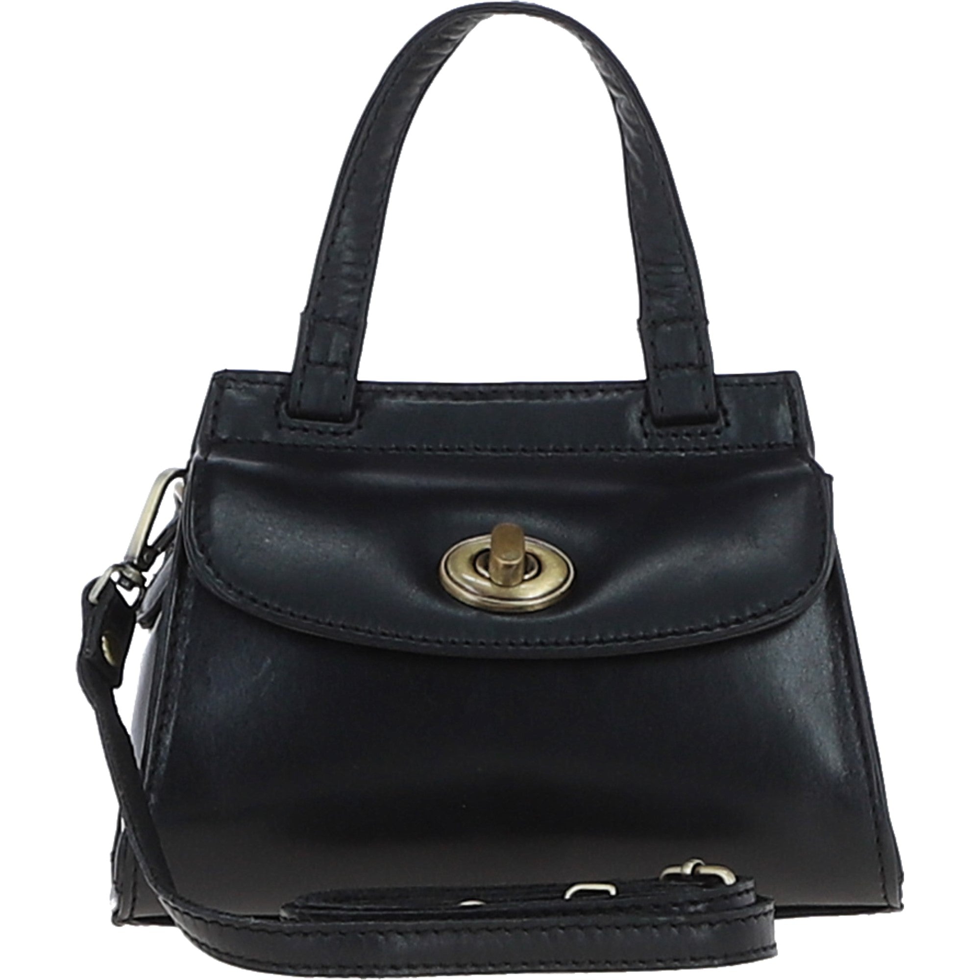 Ashwood Small Leather Grab Bag Black: V-82