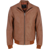 Ashwood Leather Bomber Jacket Tan: AWM-784