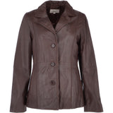 Leather Jacket Mid Brown/nap: ANGELA