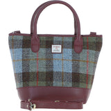 Ashwood Leather & Harris Tweed® Cloth Large Grab Bag Wine/Mcload: TW-64-17-WM