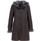 Ladies Sheepskin Duffle Brown: 5928