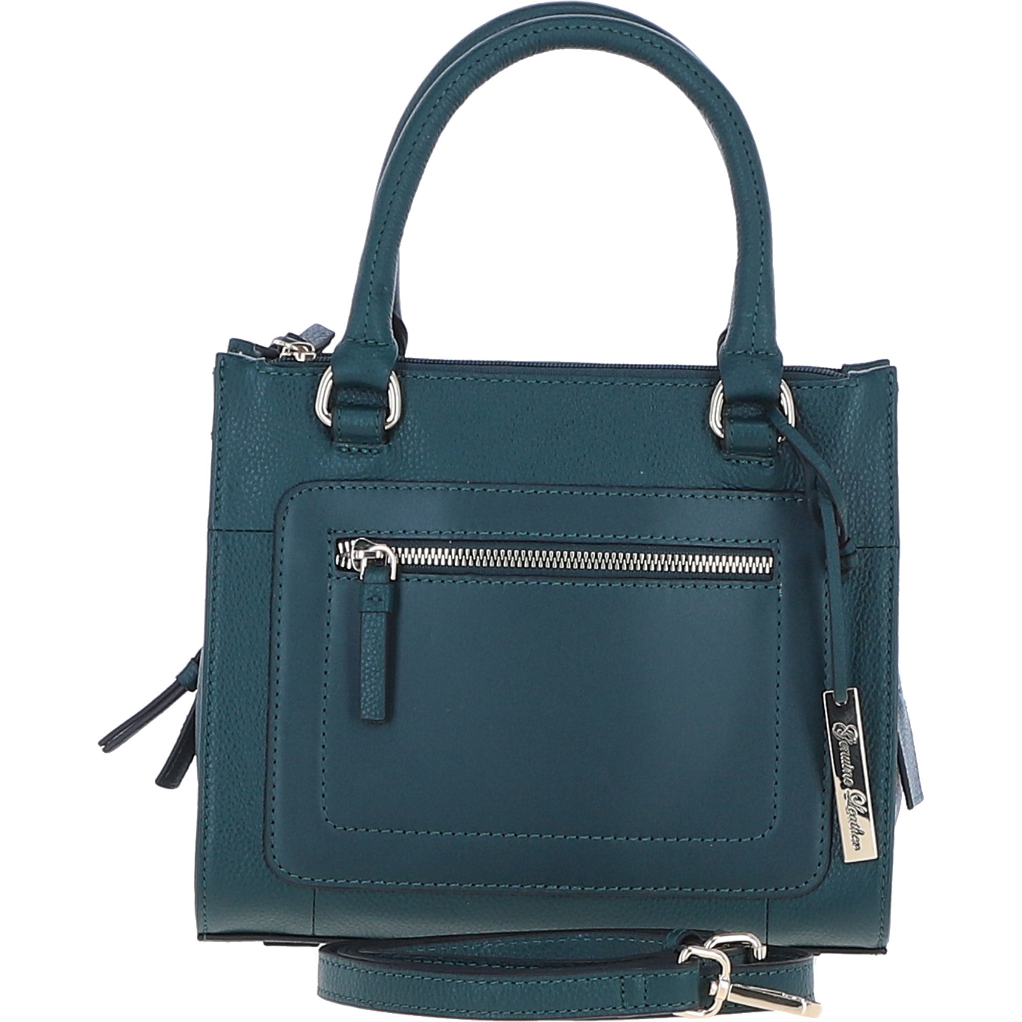 Ashwood Three Section Leather Tote Shoulder Bag Green: Z-73