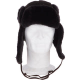 Unisex Sheepskin Trapper Hat Brown: 208