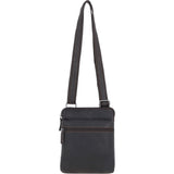 Real Leather Messenger Bag Brown: BERLIN