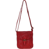 Luxury Small Leather Flight Bag Red: D-90