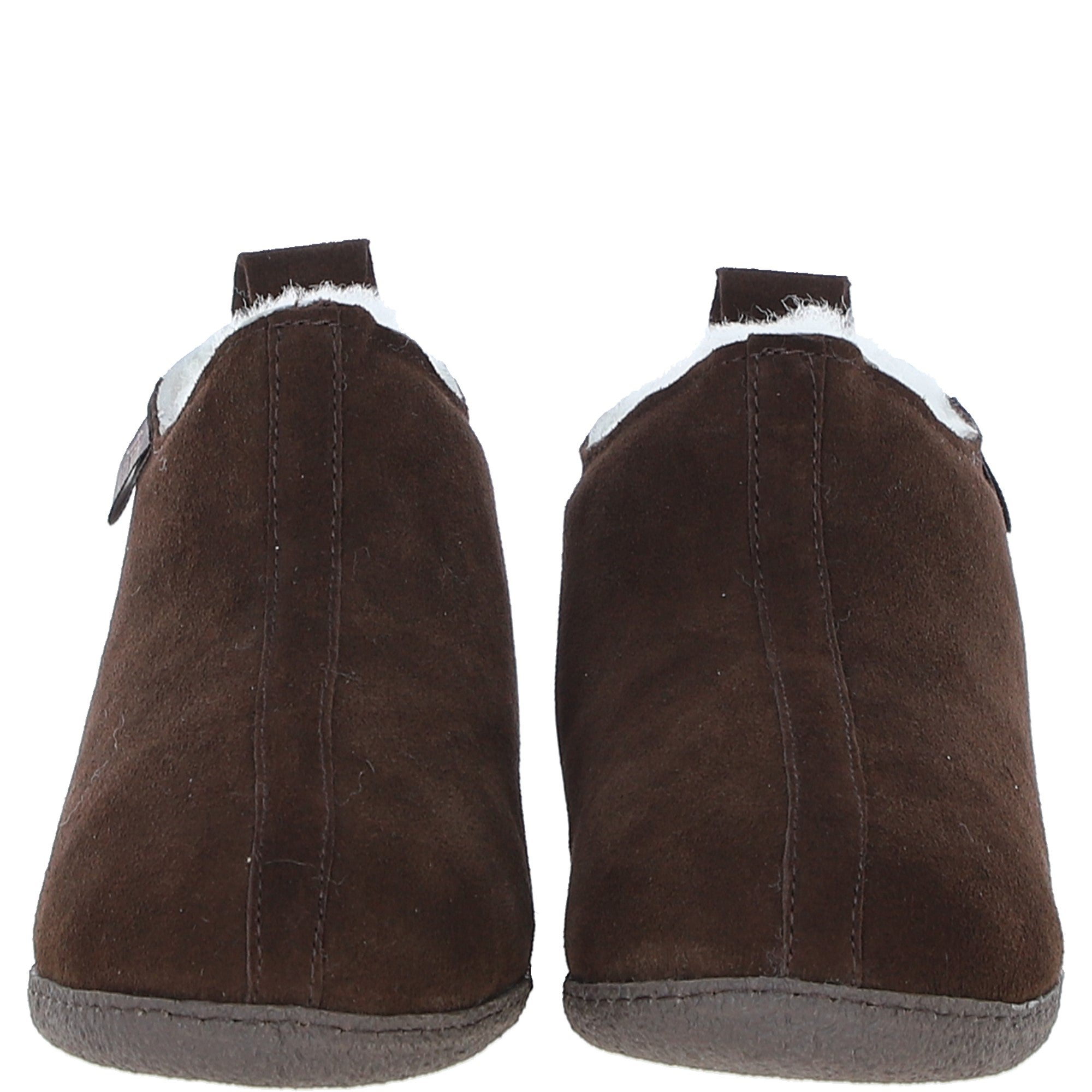 Fenland Classic Suede Sheepskin Bootie Slippers Brown: DARWIN