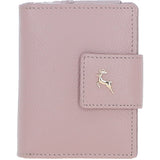 Ashwood Leather RFID Secure Wallet/Purse with Zip and Stud Closure Wood Rose: X-30