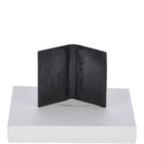 Vegetable Tanned 8 Card holder Wallet Black : 1290-VT