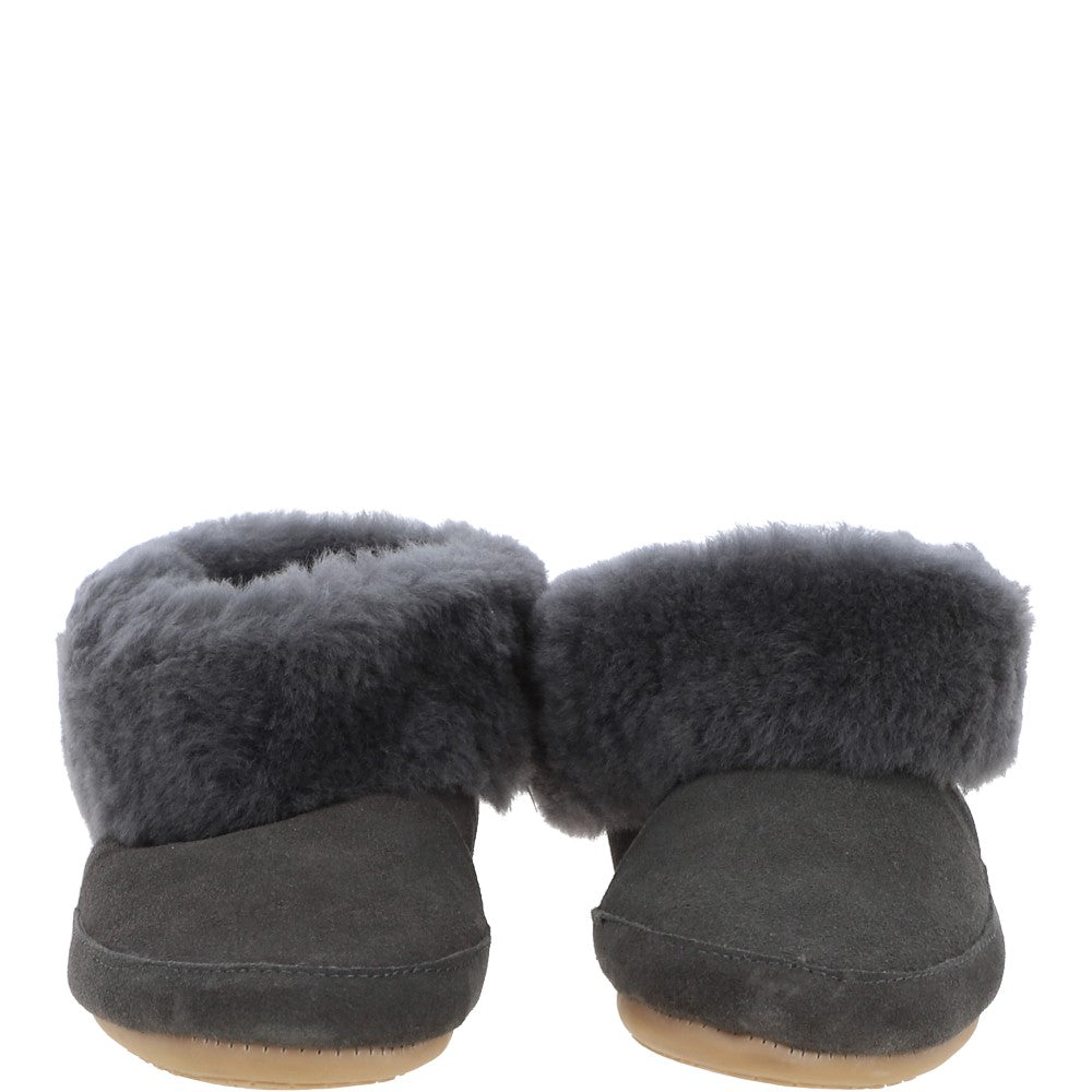 Sheepskin Slippers Grey: LADIES BOOTYS