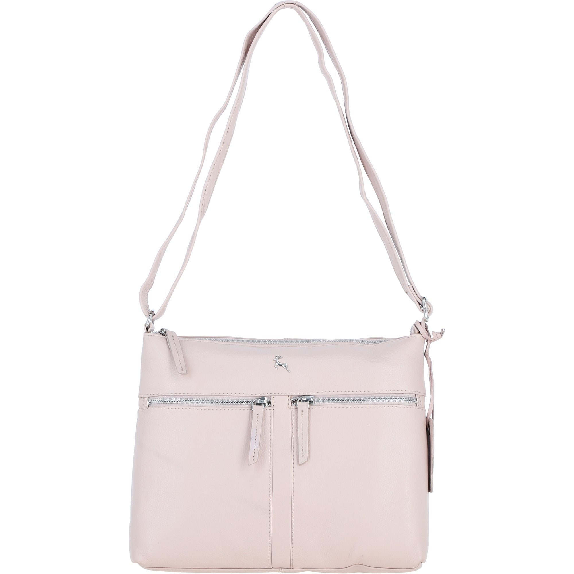 Sleek Luxe Leather Shoulder Bag Blush: Mourne
