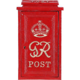 Cast Iron Replica Royal Mail GR Wall Mailbox Red: DI-5559-RG
