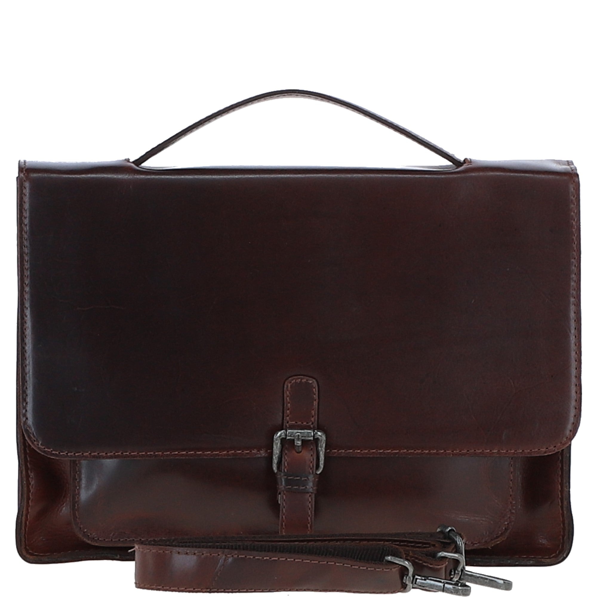 Ashwood Leather Unisex Large Crossbody Satchel Bag Brandy: P-63