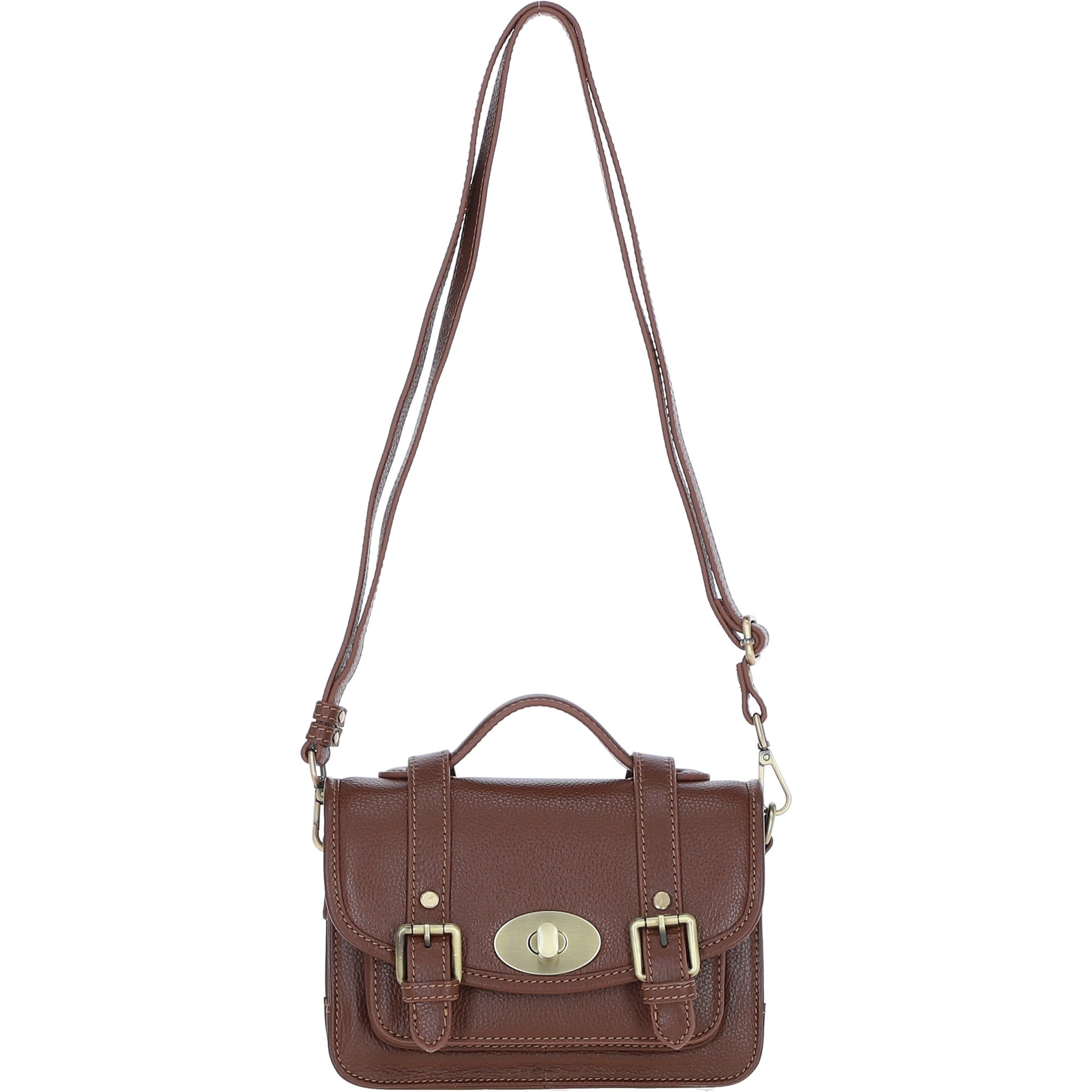 Ashwood Leather Elegance Crossbody Bag Tan: M-88