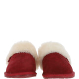 Women's Classic  Suede Sheepskin Slippers Red Velvet: FEN-LADIES SLIPPERS