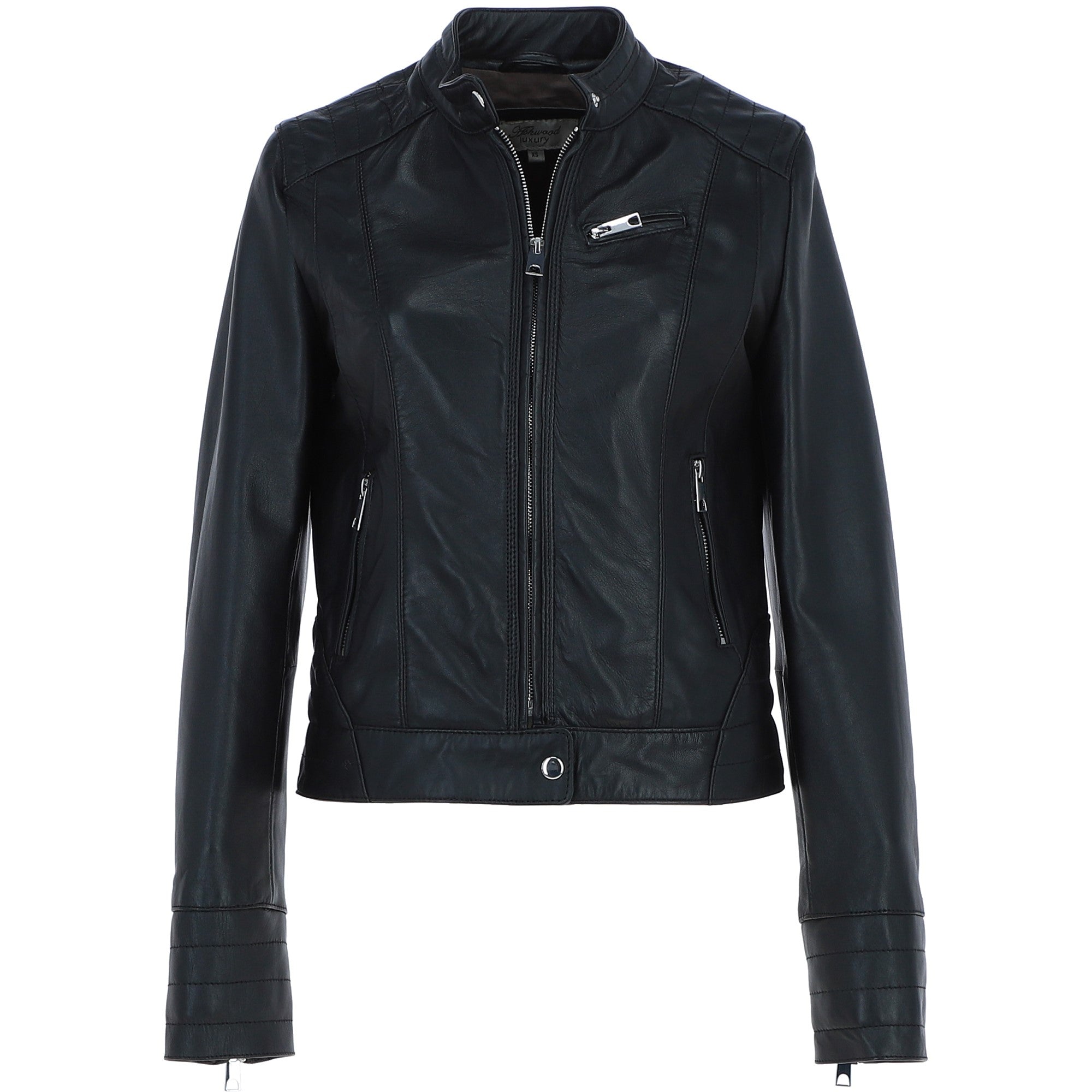 Leather Jacket Black: NANCY