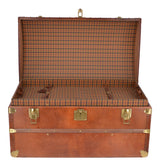 The Bridge Vintage Large Italian Vegetable Tanned  Leather Trunk Brown: 0088424 01