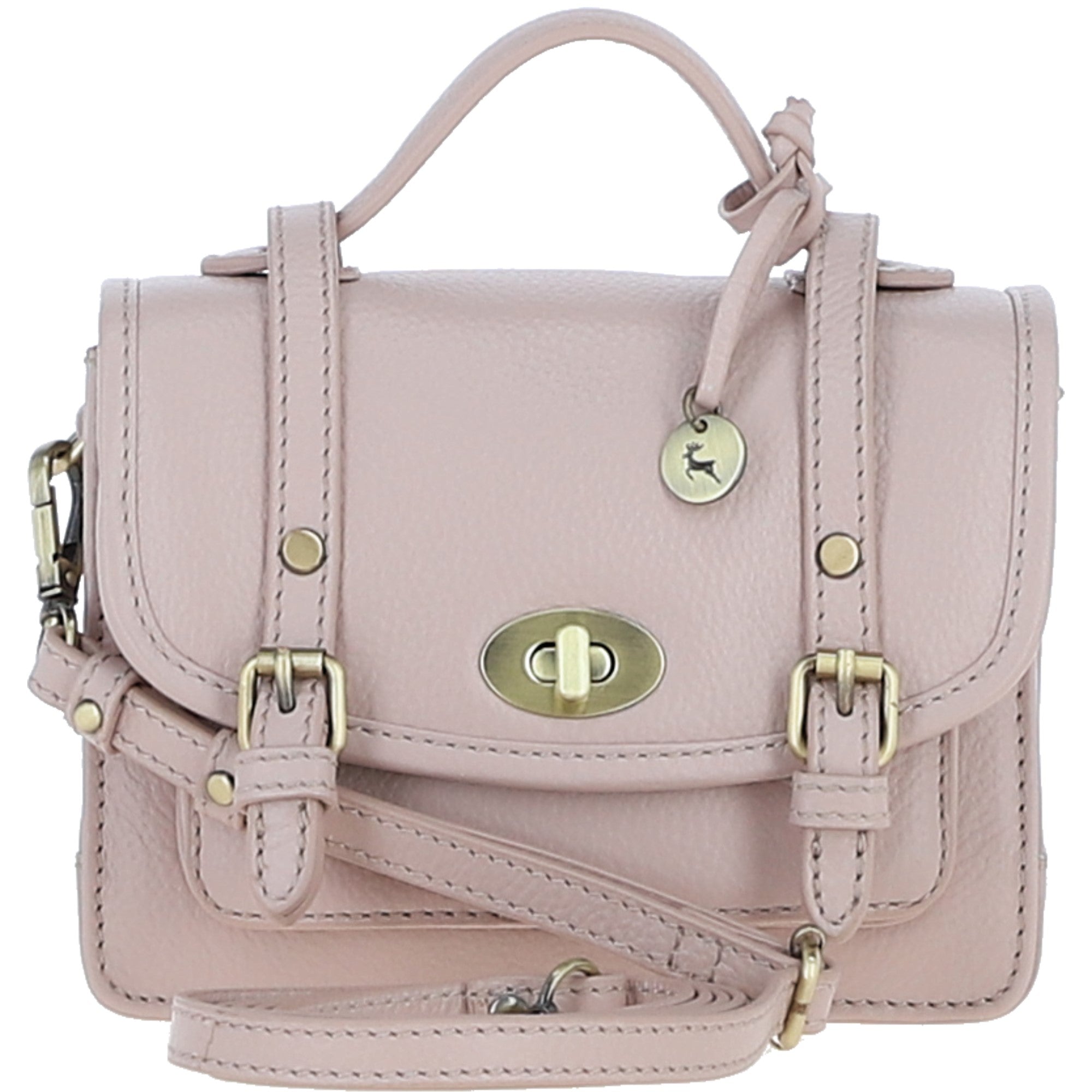 Stylish Ashwood Leather Small Satchel Bag Beige: Y-61