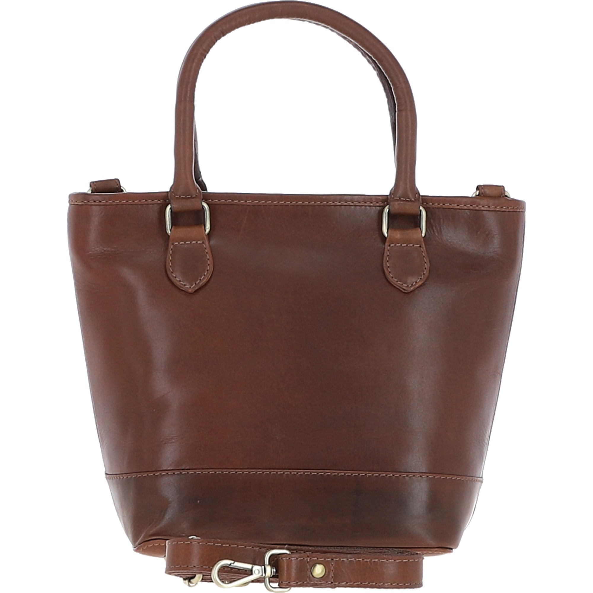 Ashwood Small Leather Bucket Bag Brown: V-86-B