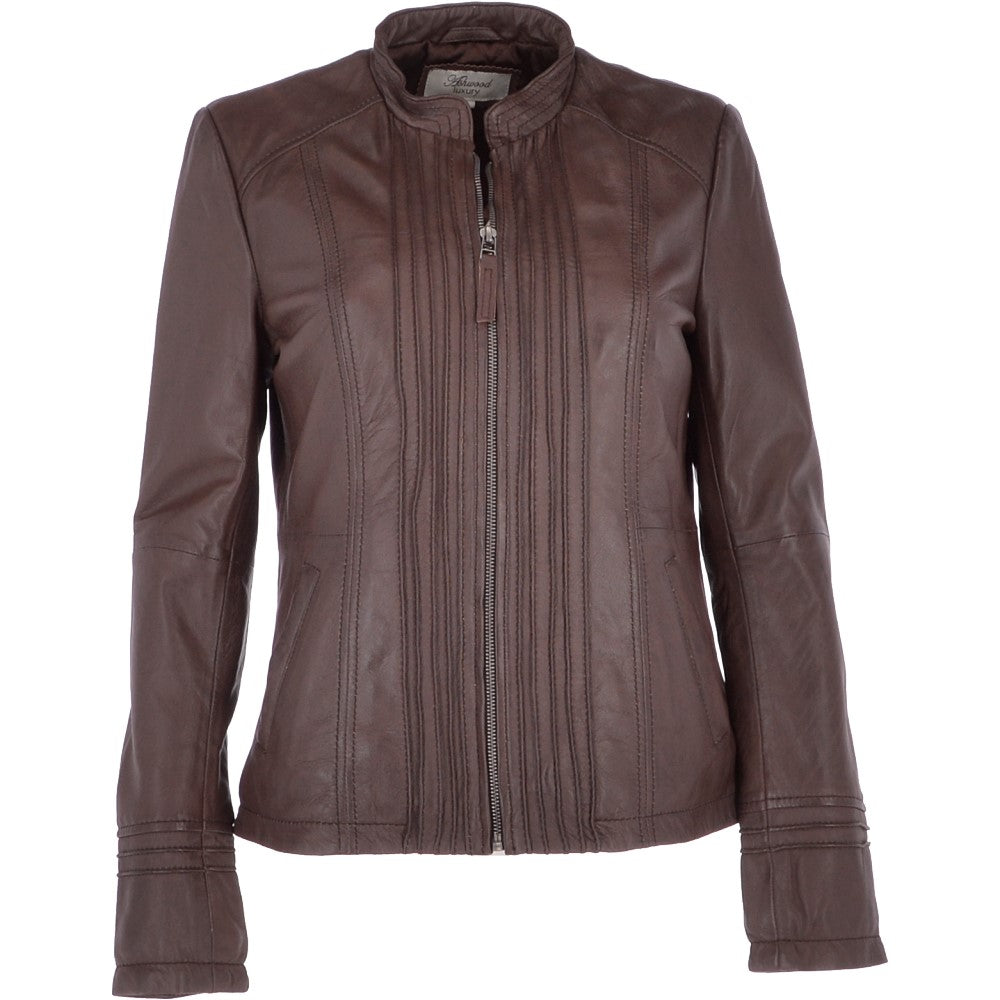 Leather Jacket Mid Brown/nap: AWL-710