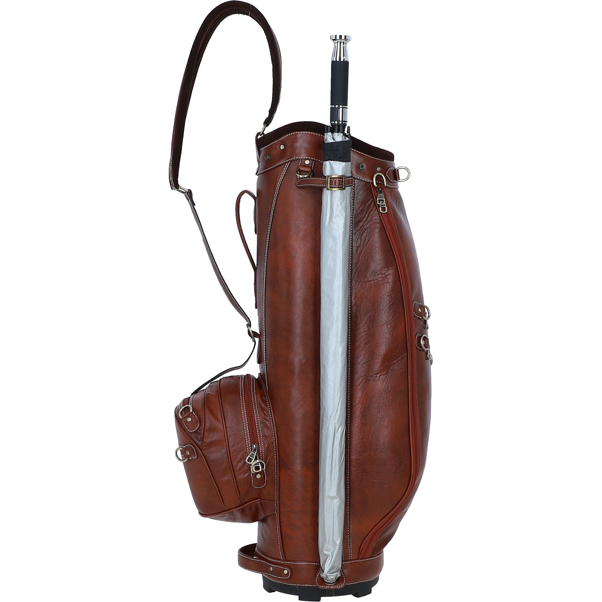 Ashwood Leather Golf Bag in Brown/hide : LF-168