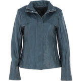 Womens Leather Jacket Grey: AWL-529
